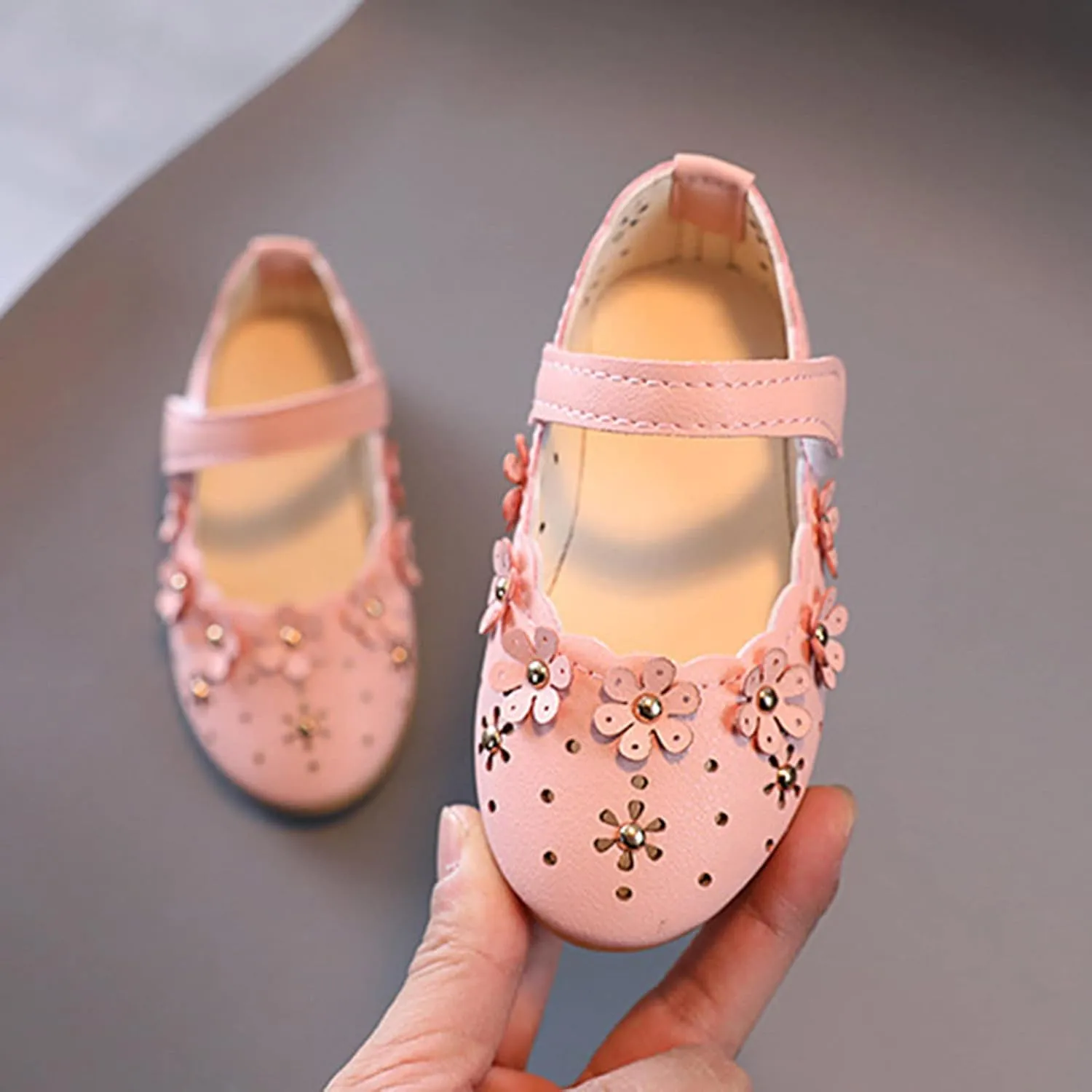 Shoes for Girls 9 Years Old Girls Princess Shoes Sandal Flower Shoes Hollow Flower Shoes Sandals Baby Girl Shoes Size 6