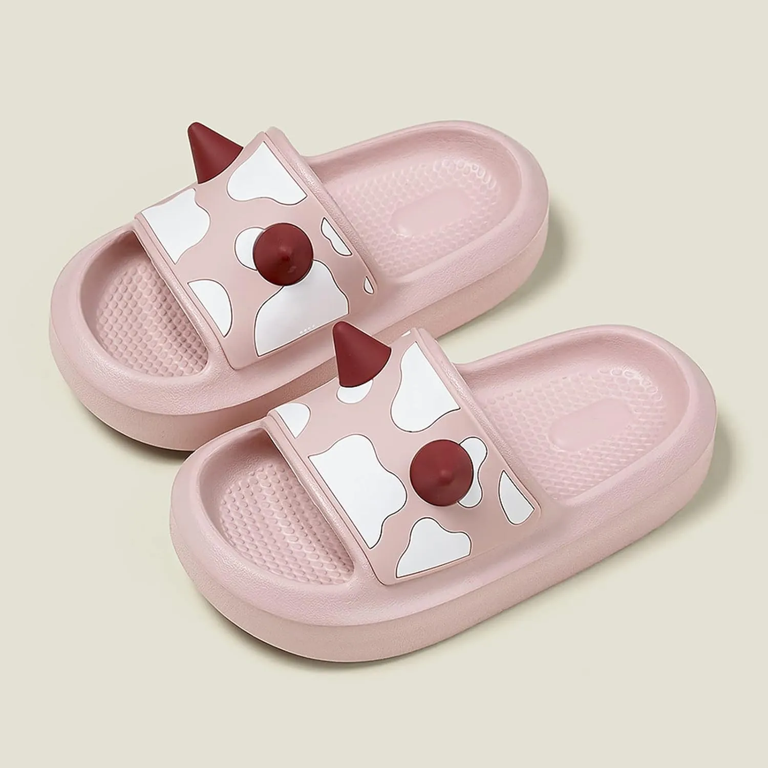 Shower Slides for The Beach and Pool Home Slippers For Children Kids Children Cow Slippers Cartoon Soft Sole In Summer Comfortable Girls Sandals