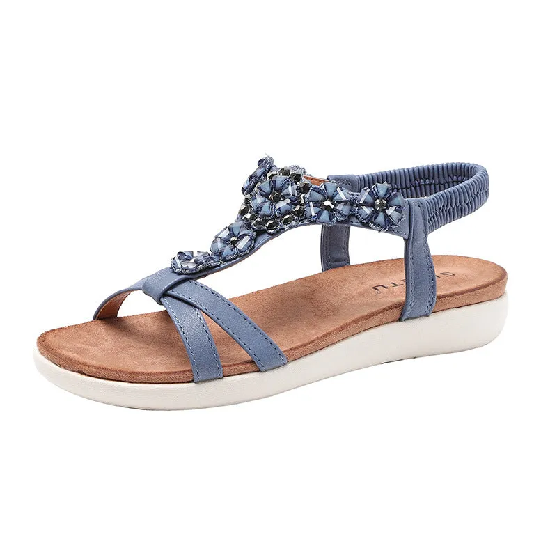 SIKETU | Flat Comfortable Sandals With Back Elastic Band