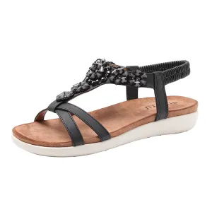 SIKETU | Flat Comfortable Sandals With Back Elastic Band
