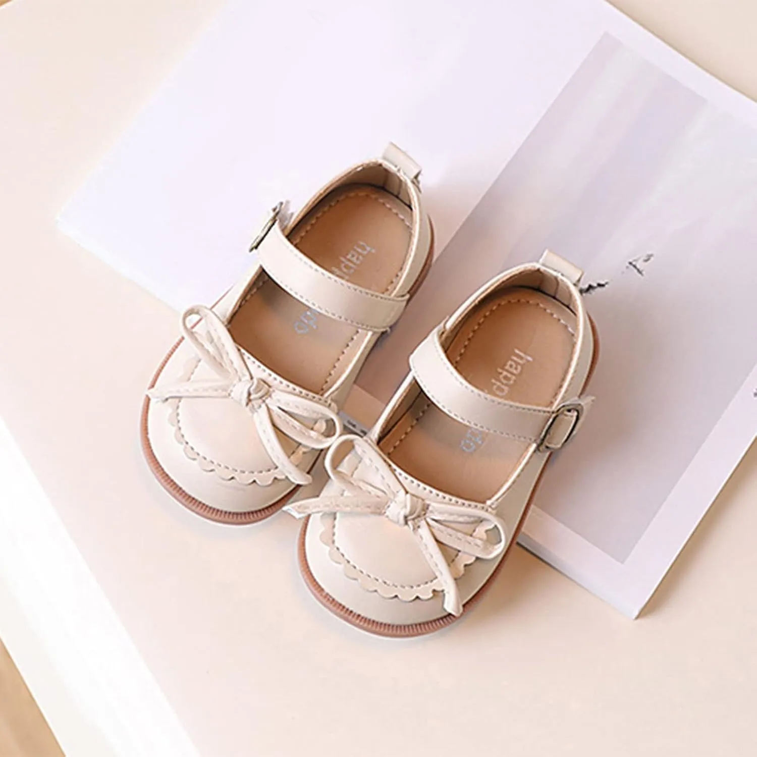 Size 12 Girls Boots Fashion Four Seasons Children Casual Shoes Girls Leather Shoes Flat Bottom Girl Costume Boot Covers