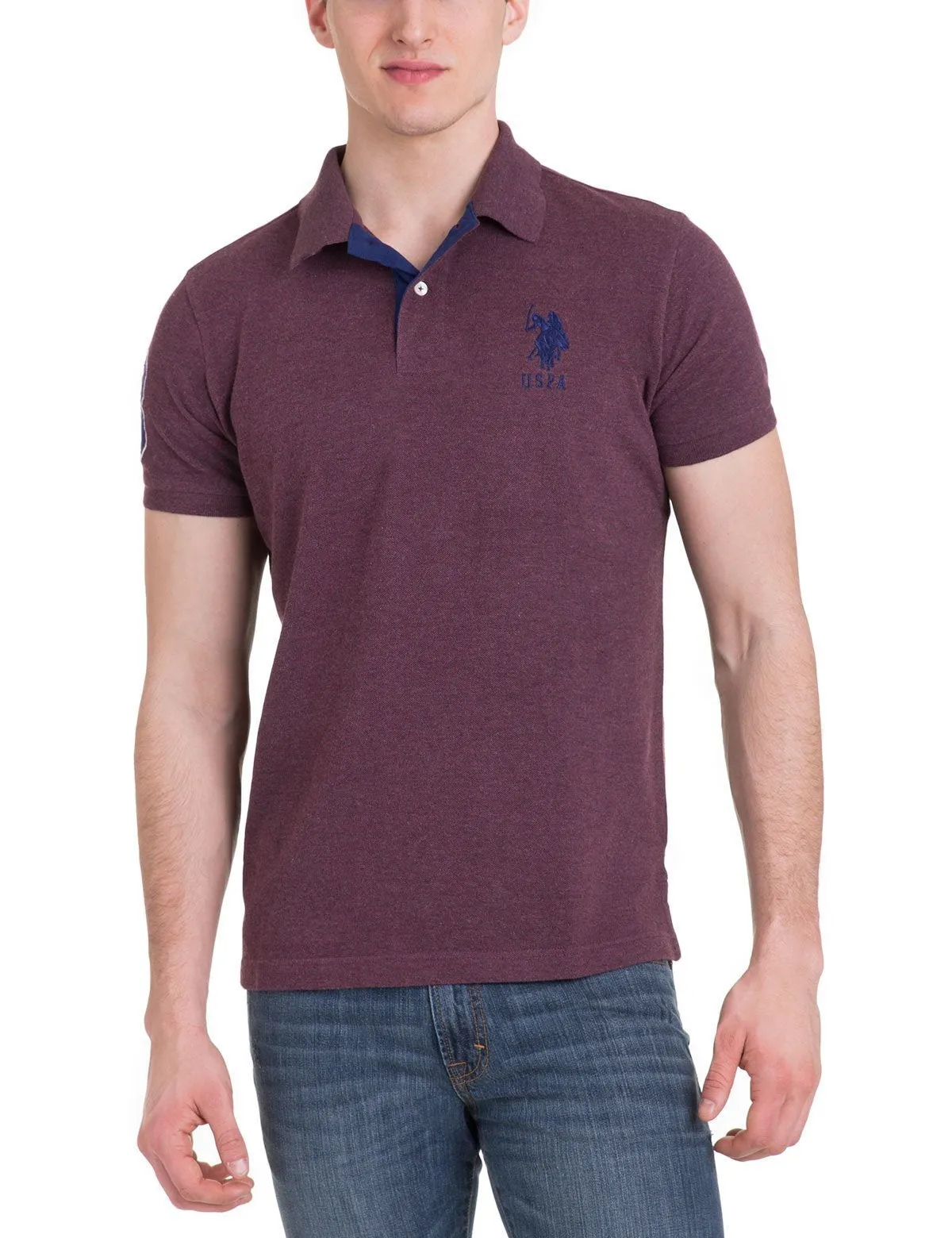 Slim Fit Pique Mesh Polo Shirt