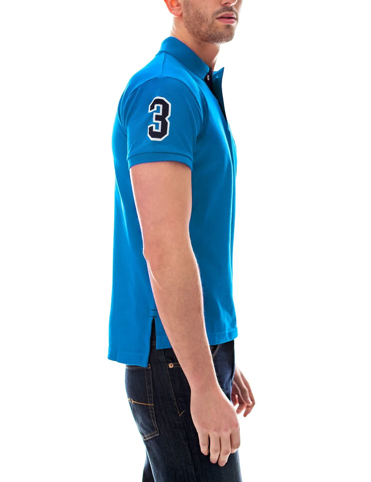 Slim Fit Pique Mesh Polo Shirt