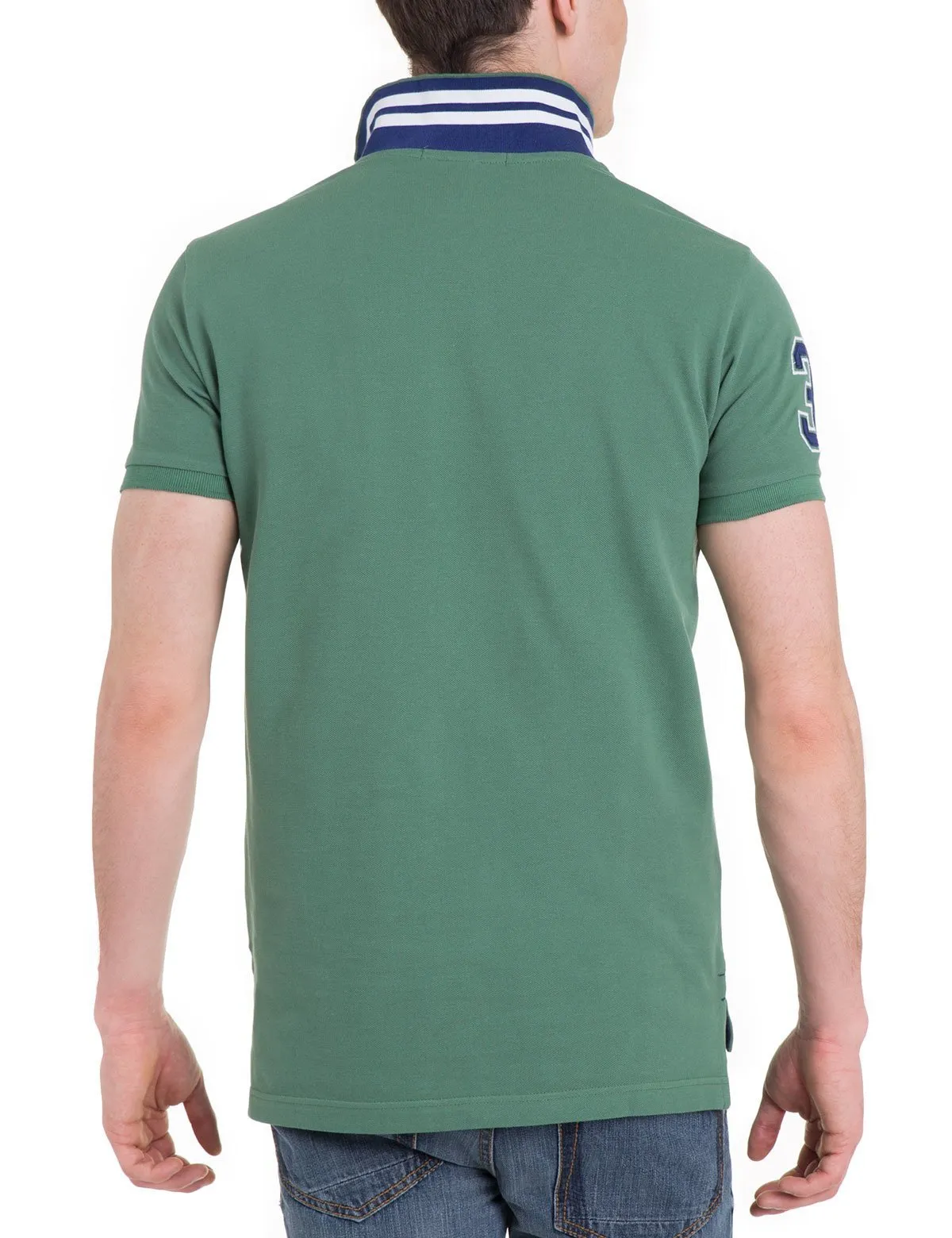 Slim Fit Pique Mesh Polo Shirt