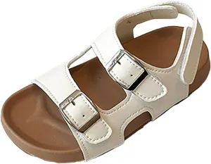 Soft Rubber Princess Flat Shoes Girls Shoes Comfortable Soft Sole Open Toe Sandals Fashionable Casual Beach Sandals Children's Adjustable Back Strap Water Sandal