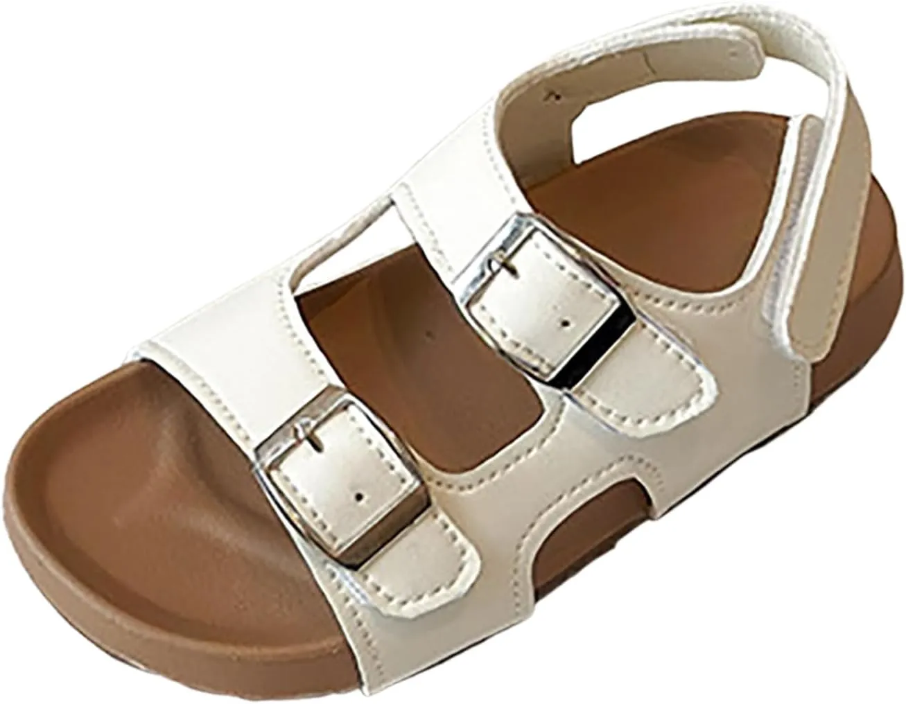 Soft Rubber Princess Flat Shoes Girls Shoes Comfortable Soft Sole Open Toe Sandals Fashionable Casual Beach Sandals Children's Adjustable Back Strap Water Sandal
