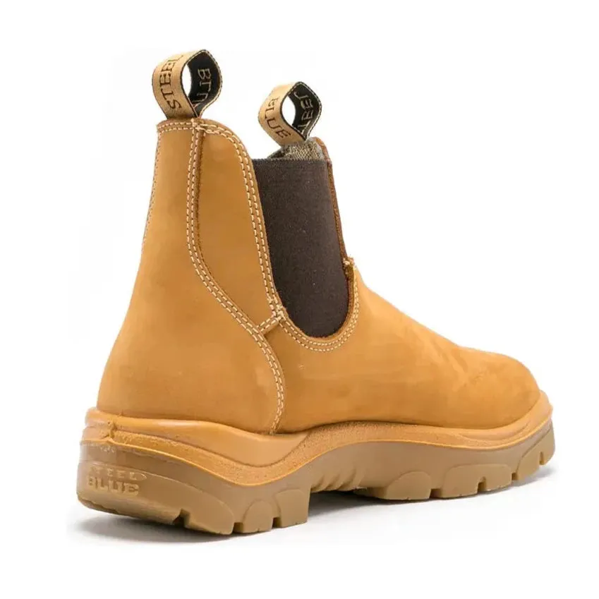 Steel Blue Wheat Hobart Steel Toe Cap Elastic Side Safety Boot (312101) (Pre-Order)