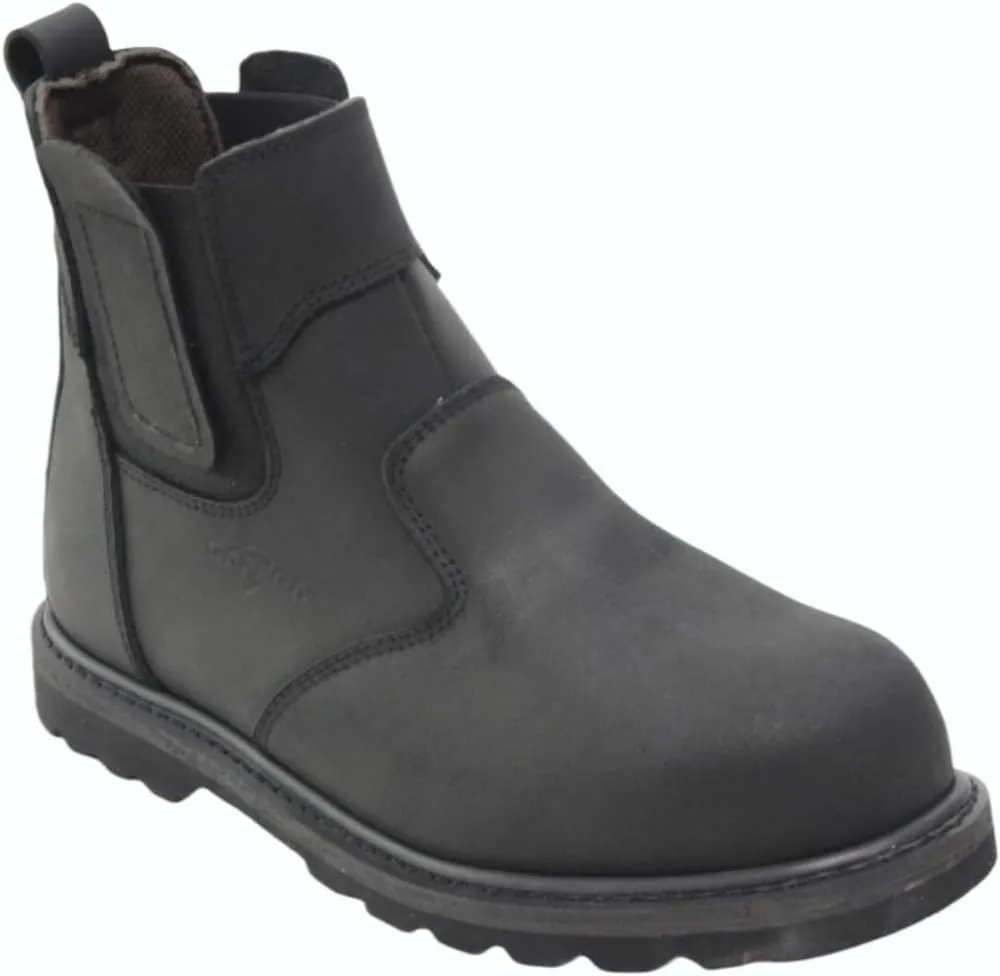 Steel Toe Safety Ankle Work Boots for Mens Made of Leather Comfortable Non-slip Waterproof Industrial Construction Safety Workboots  