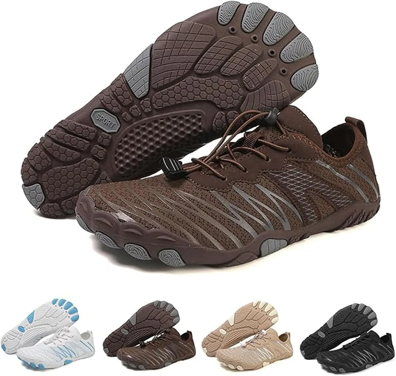 StoneLiquid Barefoot Shoes for Women Men, Grounded with Wide Toe Box, Hike Lightweight Footwear Shoes for Neuropathy