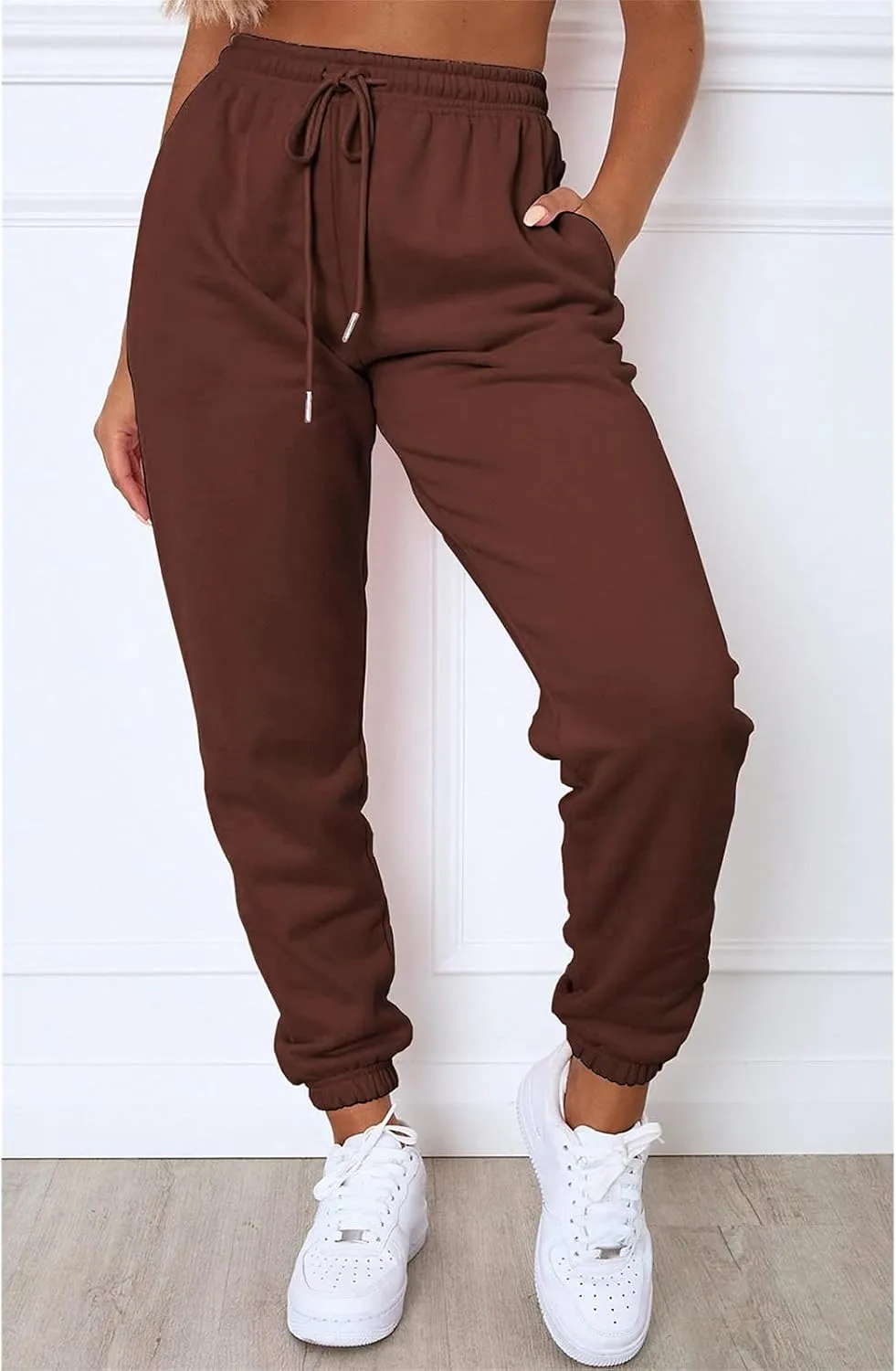 Sweatpants Women Casual High Waisted Athletic Pants Sport Workout Active Baggy Lounge Trousers Loose Tapered Trousers