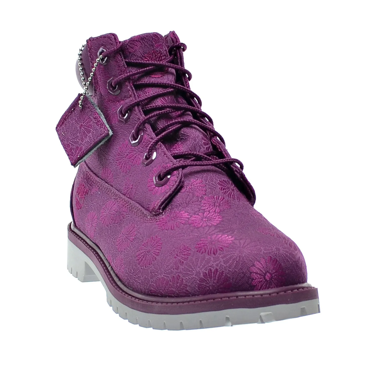 Timberland 6 Inch Classic Big Kids Boots Magenta Floral