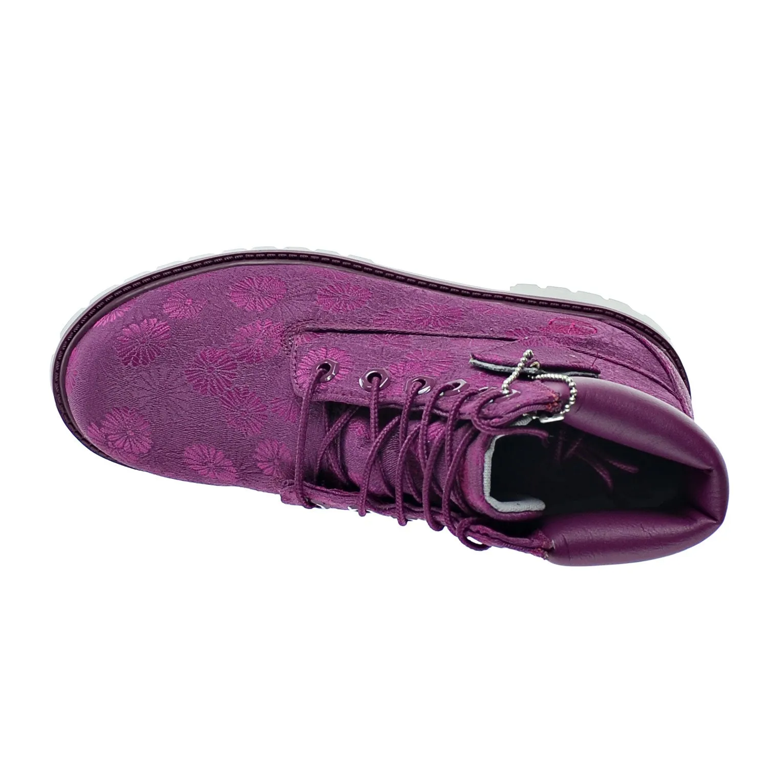 Timberland 6 Inch Classic Big Kids Boots Magenta Floral
