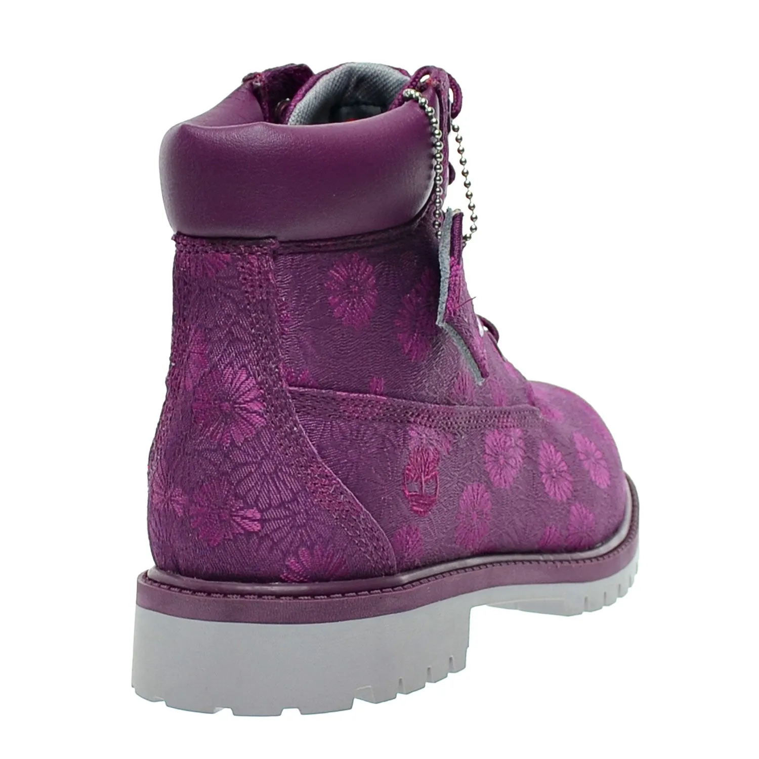 Timberland 6 Inch Classic Big Kids Boots Magenta Floral