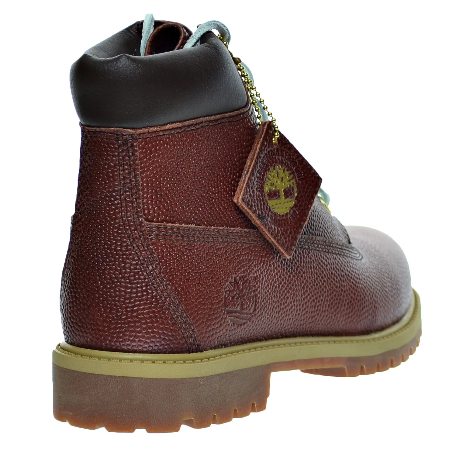 Timberland 6 Inch Prem Waterproof BigKid's Boots Football Leather Brown Textured
