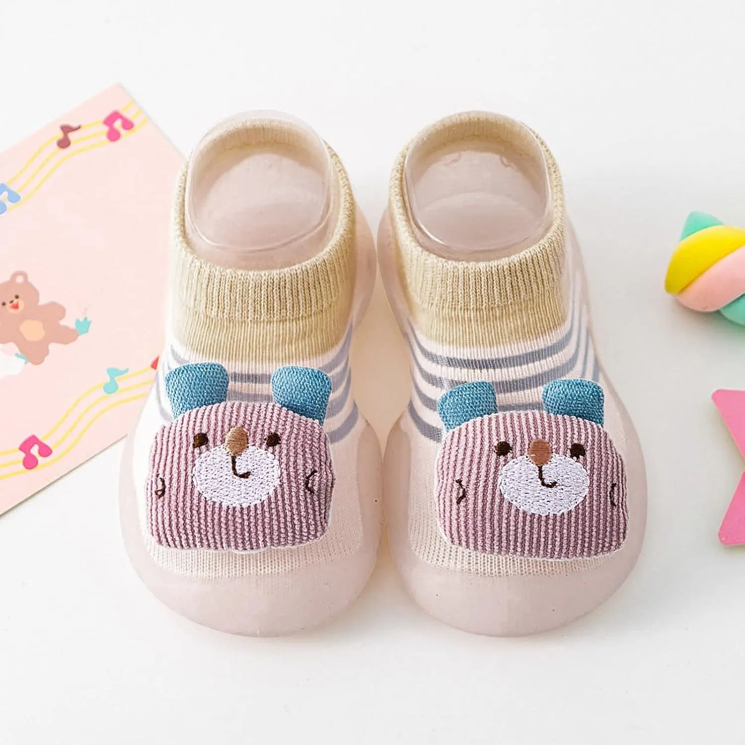 Toddler Girl Size 10 Shoes Summer and Autumn Comfortable Infant Toddler Shoes Cute Bear Pattern Toddler Sneaker Winter