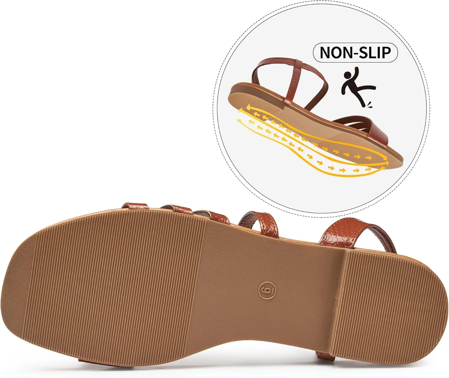 Trary Sandals for Women, Womens Sandals Shoes Square Open Toe Cute Strappy Women's Flats Sandals for Dressy Beach Summer Wedding Comfortable Casual Sandalias De Mujer