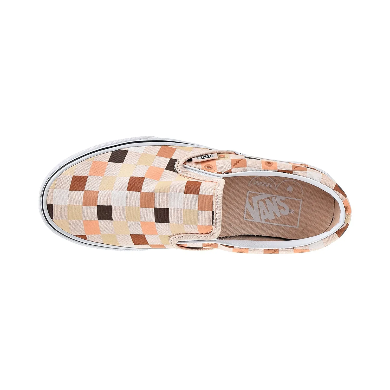 Vans Classic Slip-On "Breast Cancer Awareness" Men's Shoes Nude Check-True White