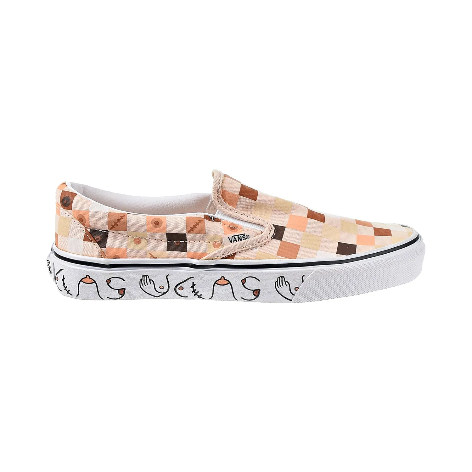 Vans Classic Slip-On "Breast Cancer Awareness" Men's Shoes Nude Check-True White