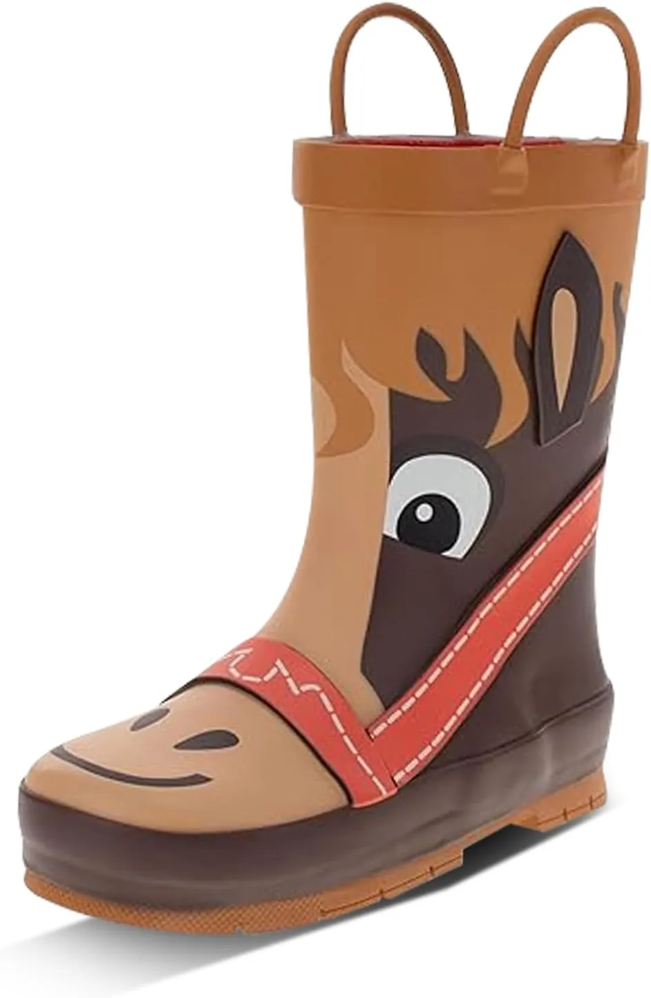 Western Chief Boys Waterproof Printed Rain Boot with Easy Pull on Handles - Hayden Horse, 13 M US Little Kid