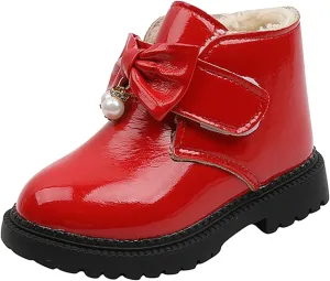 Winter Girls Boots Fashion Autumn and Winter Girls Snow Boots Thick Bottom Non Slip Warm and Toddler Furry Boots