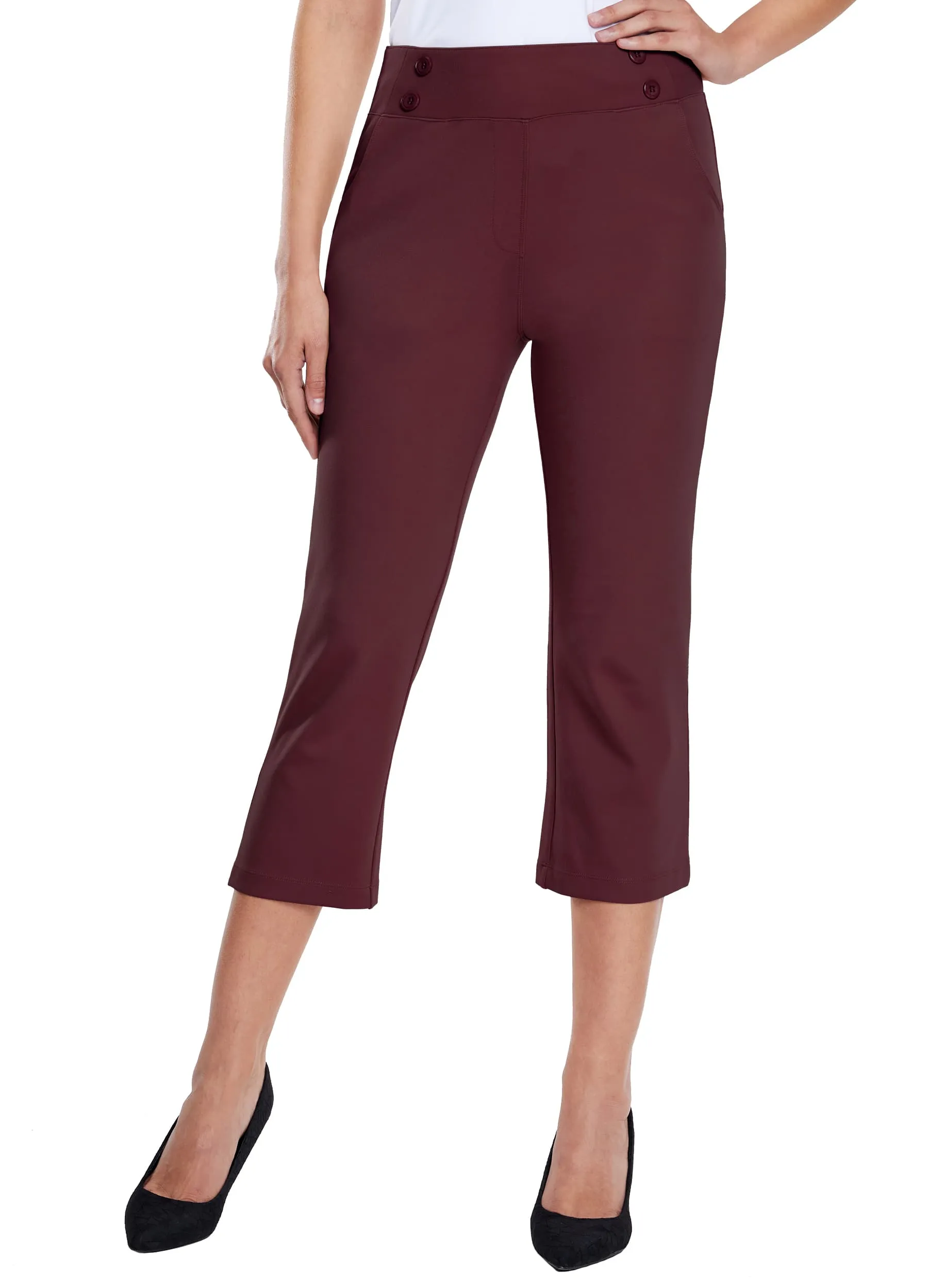 Women's Button Pull On Capris