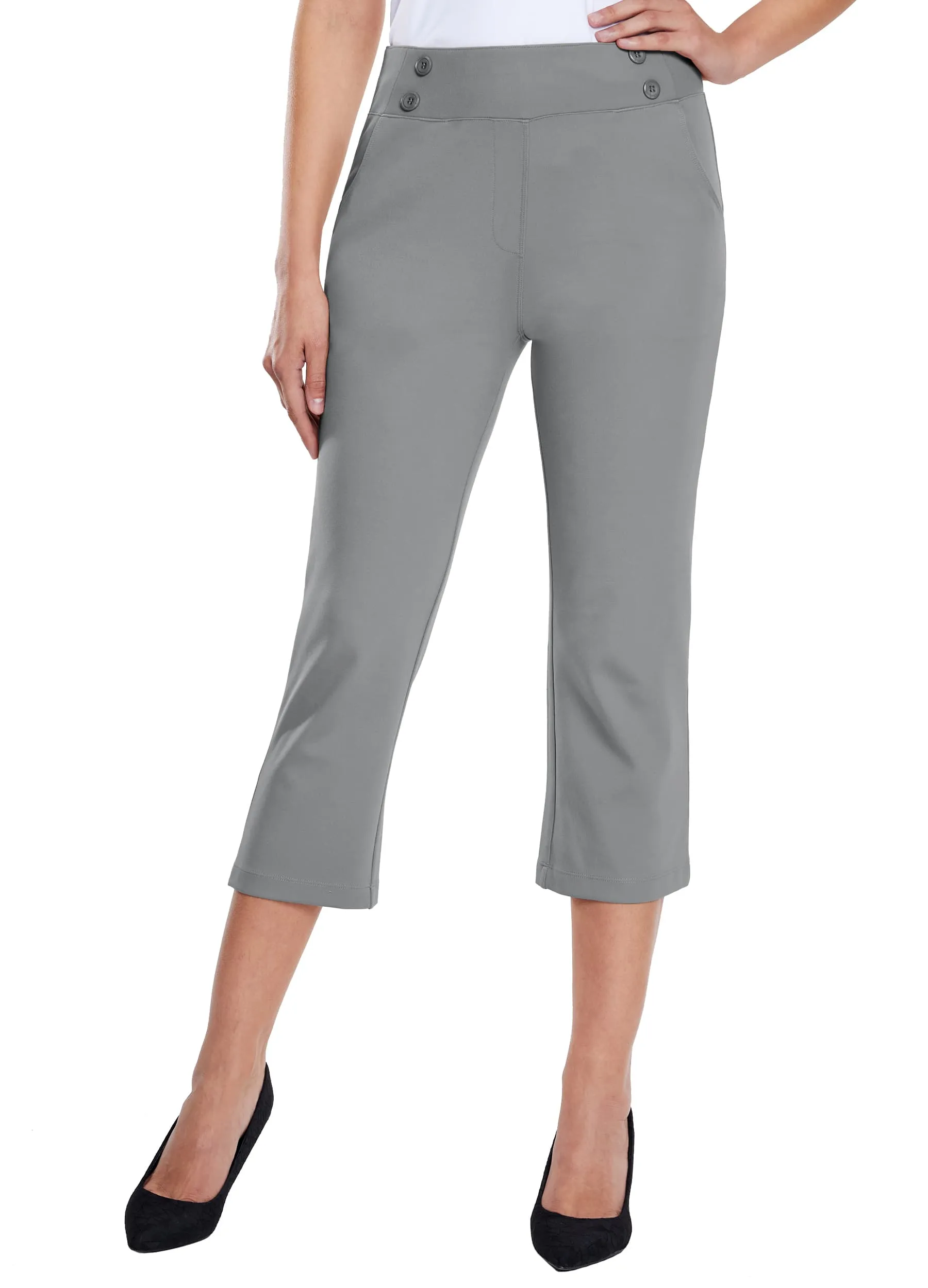 Women's Button Pull On Capris