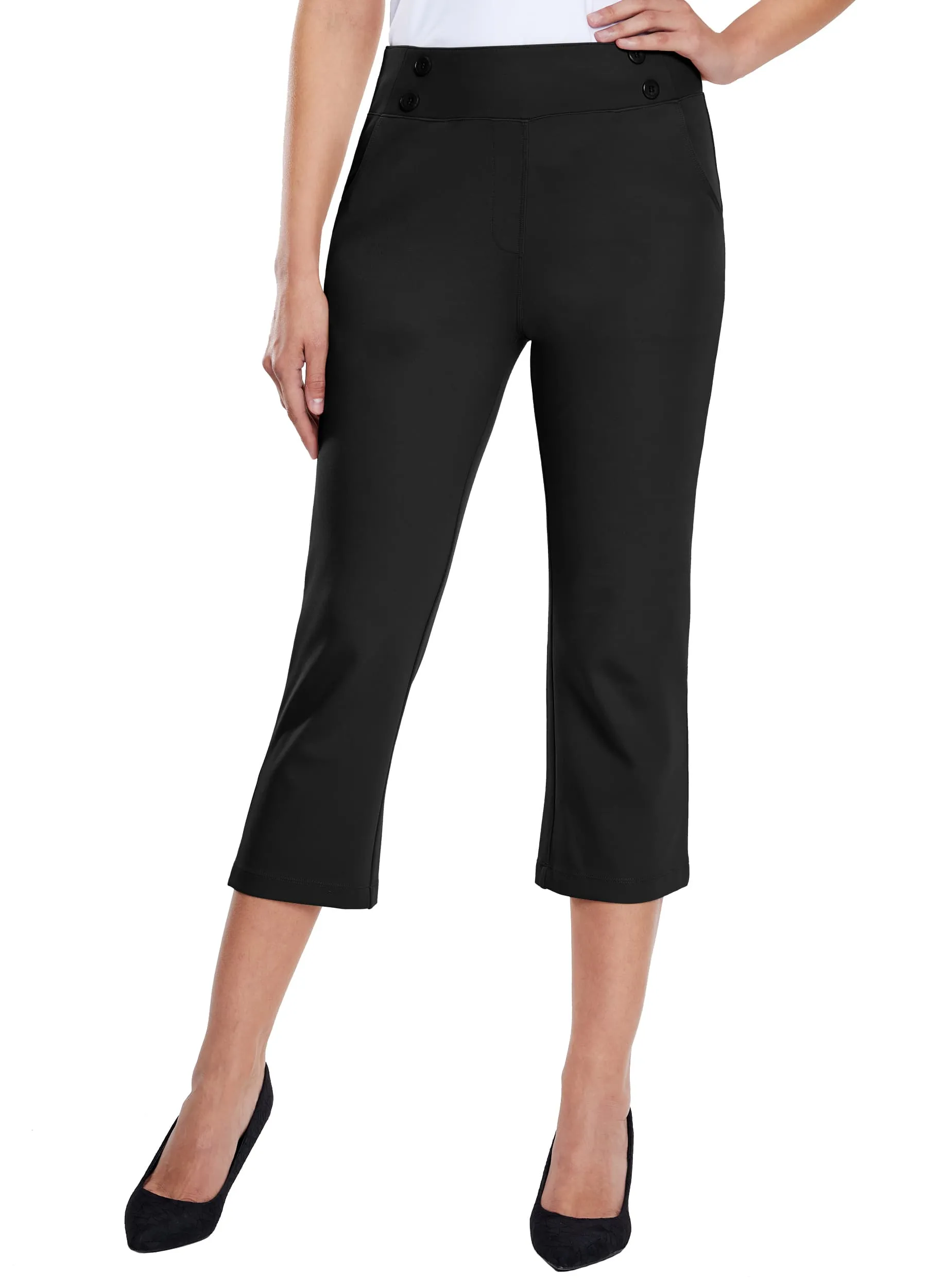 Women's Button Pull On Capris