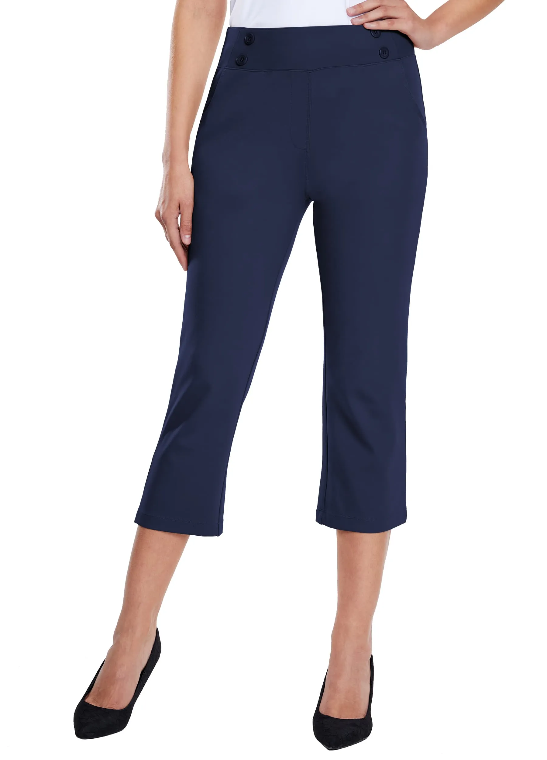 Women's Button Pull On Capris