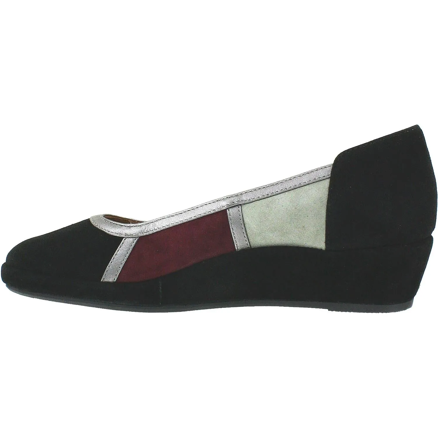 Women's L'Amour Des Pieds Bettyjane Black/Grey/Mulberry Leather/Suede
