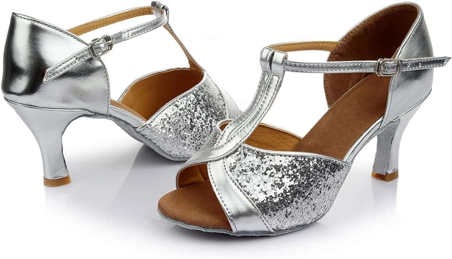 Women's Sandals Women's Latin Dance Shoes Ballroom Performance Practice Dancing Shoes High Heels Platform Sandals
