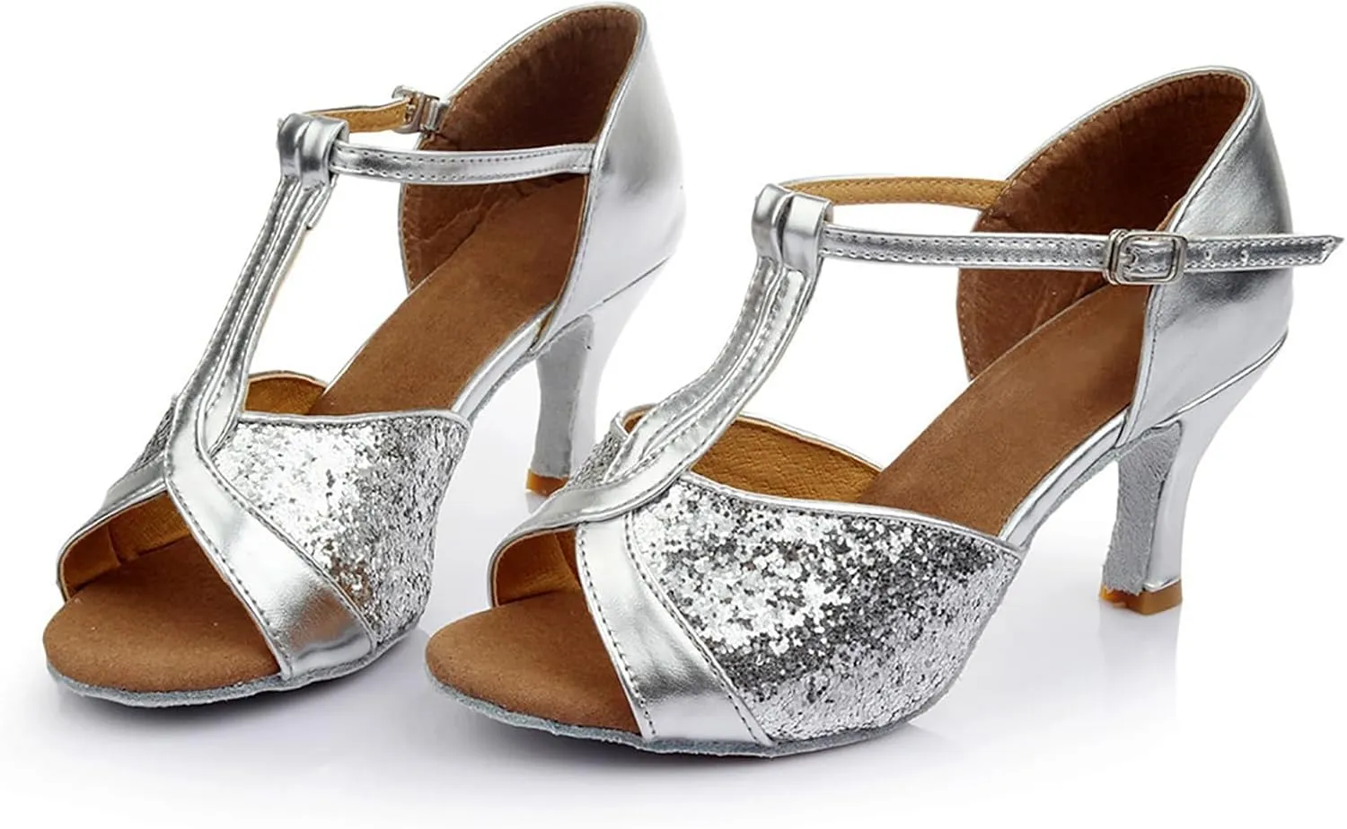 Women's Sandals Women's Latin Dance Shoes Ballroom Performance Practice Dancing Shoes High Heels Platform Sandals
