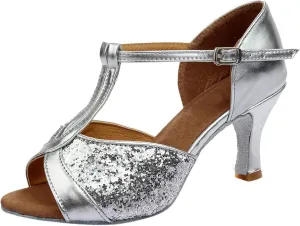 Women's Sandals Women's Latin Dance Shoes Ballroom Performance Practice Dancing Shoes High Heels Platform Sandals