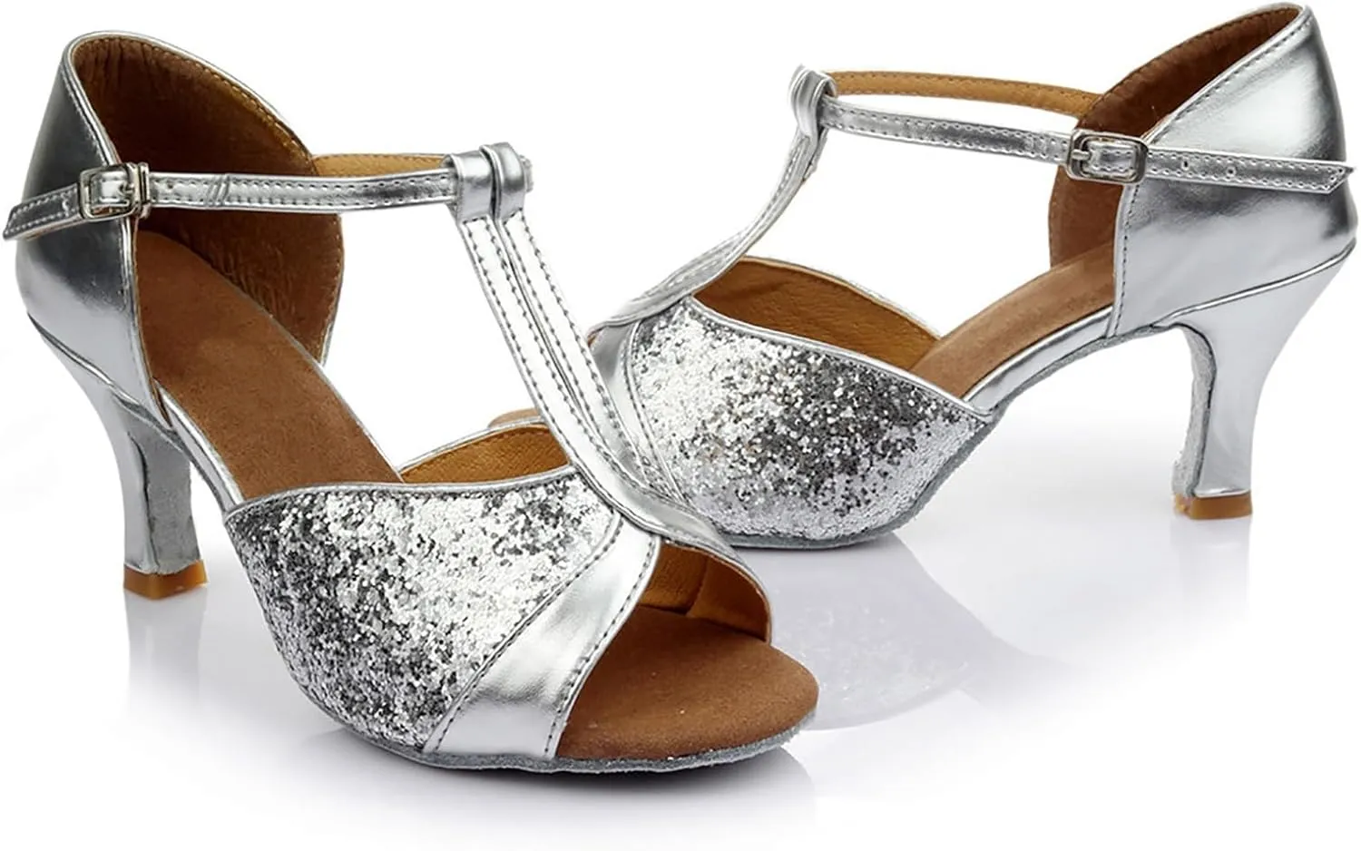 Women's Sandals Women's Latin Dance Shoes Ballroom Performance Practice Dancing Shoes High Heels Platform Sandals