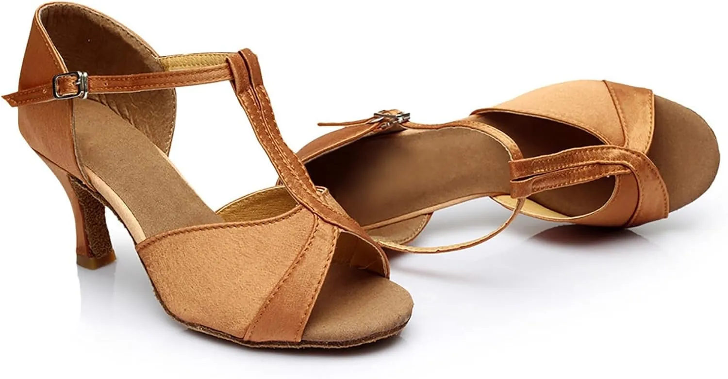 Women's Sandals Women's Latin Dance Shoes Ballroom Performance Practice Dancing Shoes High Heels Platform Sandals