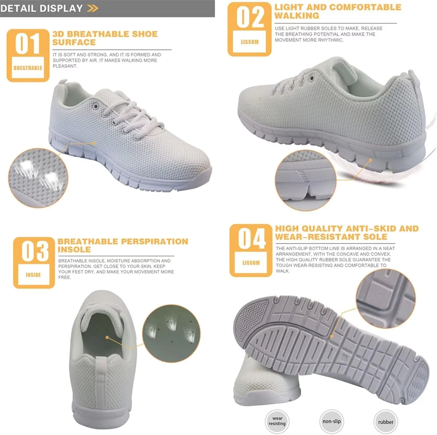 Xpyiqun Kids Tennis Shoes Gym Sport Sneakers Mesh Breathable Running Shoes for Girls Boys School Sneaker Footwear